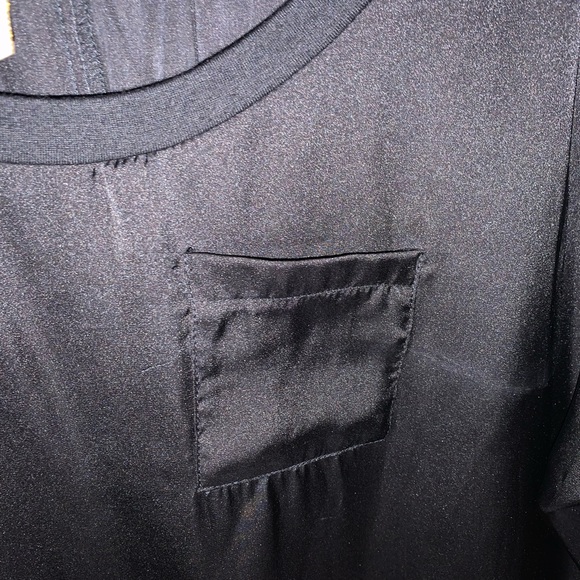 [S]👚Black slinky shiny top - Picture 5 of 6